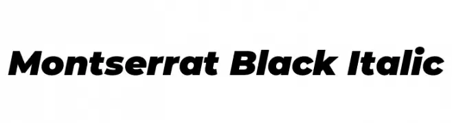 Montserrat Black Italic  नि: शुल्क फ़ॉन्ट्स डाउनलोड