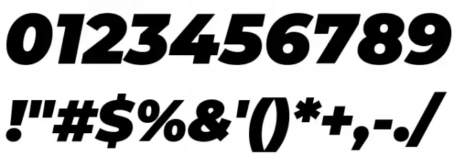Montserrat Black Italic Font OTHER CHARS