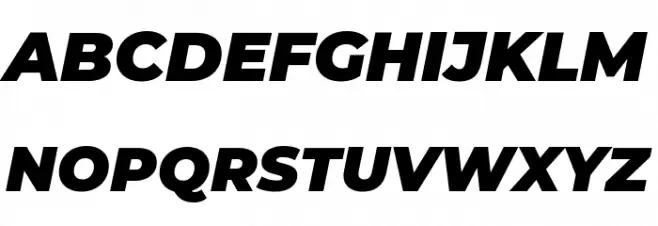 Montserrat Black Italic Шрифта ВЕРХНИЙ