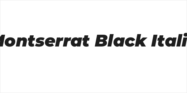 Montserrat Black Italic Logo