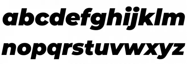 Montserrat Black Italic خط أحرف صغيرة