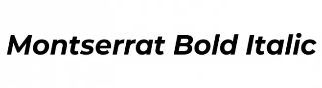 Montserrat Bold Italic  नि: शुल्क फ़ॉन्ट्स डाउनलोड