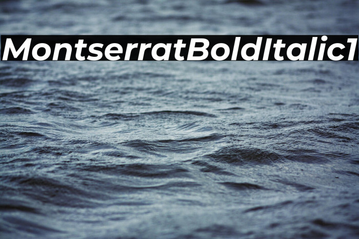 Montserrat Bold Italic1 Example 3