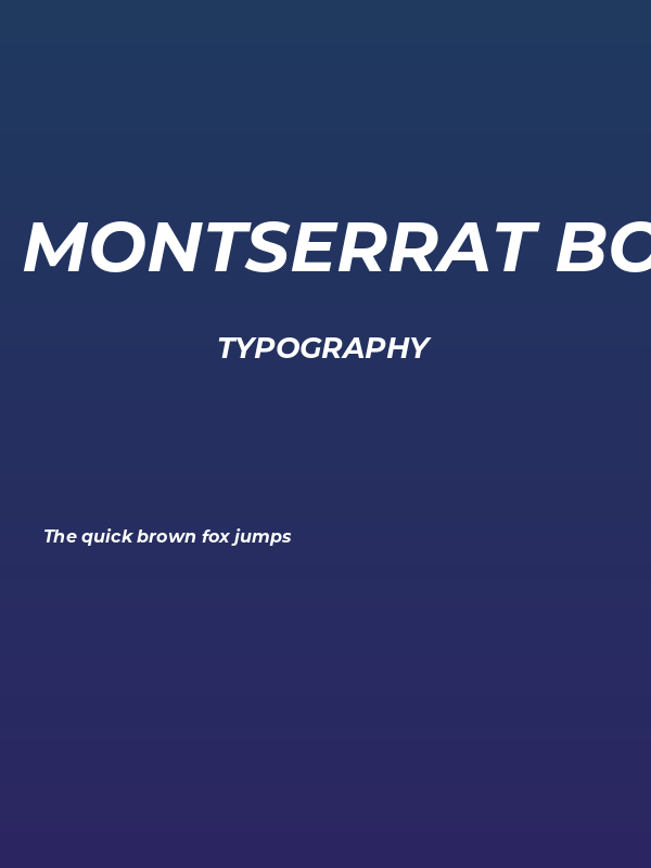 Montserrat Bold Italic1 Poster