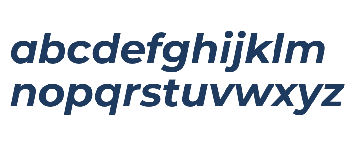 Montserrat Bold Italic1 Lowercase