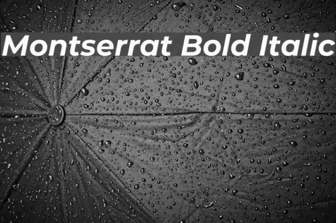 Montserrat Bold Italic Font examples