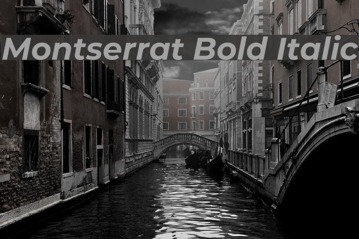Montserrat Bold Italic Font examples