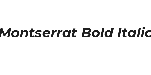 Montserrat Bold Italic Logo