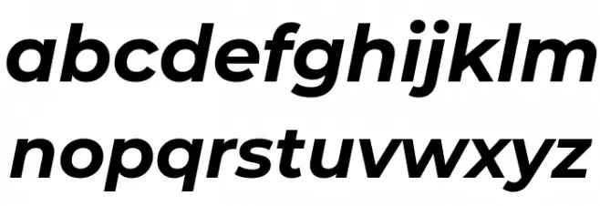 Montserrat Bold Italic Font LOWERCASE