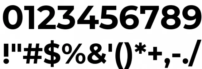 Montserrat Bold Font OTHER CHARS