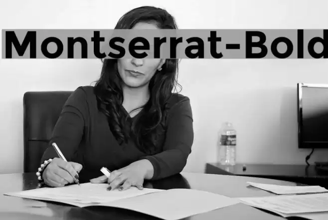 Montserrat-Bold Font examples