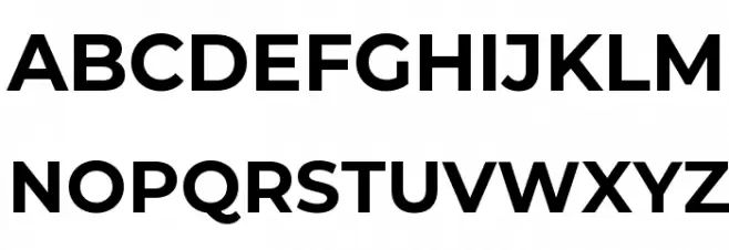 Montserrat Bold Font Litere mari