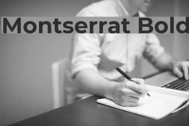 Montserrat Bold Font examples