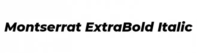 Montserrat ExtraBold Italic  Frei Schriftart Herunterladen