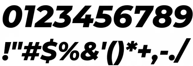 Montserrat ExtraBold Italic Font OTHER CHARS