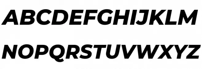 Montserrat ExtraBold Italic Шрифта ВЕРХНИЙ