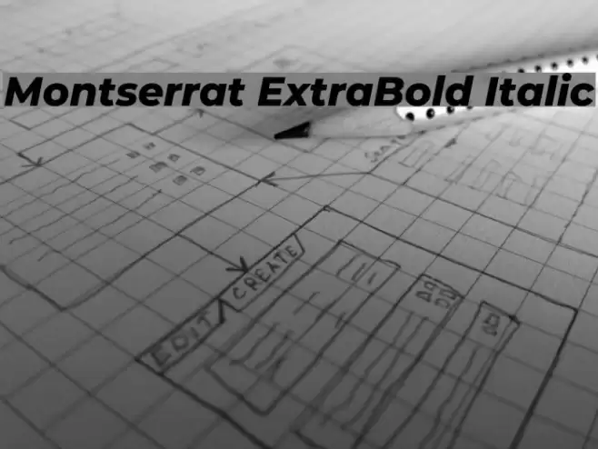 Montserrat ExtraBold Italic Font examples