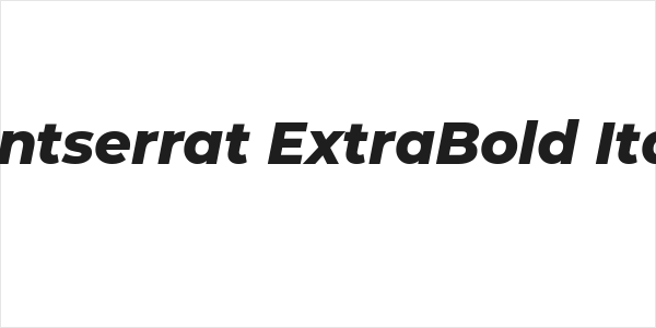 Montserrat ExtraBold Italic Logo