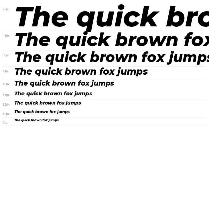 Montserrat ExtraBold Italic Waterfall