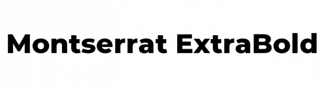 Montserrat ExtraBold  Frei Schriftart Herunterladen