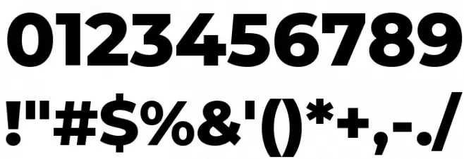 Montserrat ExtraBold Font OTHER CHARS