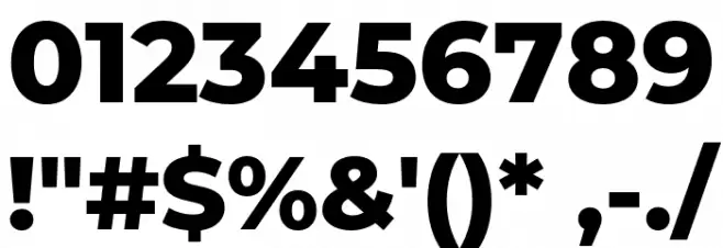 Montserrat ExtraBold Font OTHER CHARS