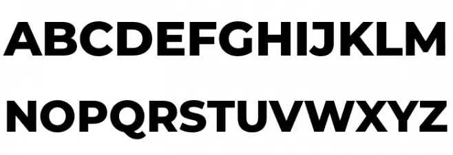 Montserrat ExtraBold フォント 大文字