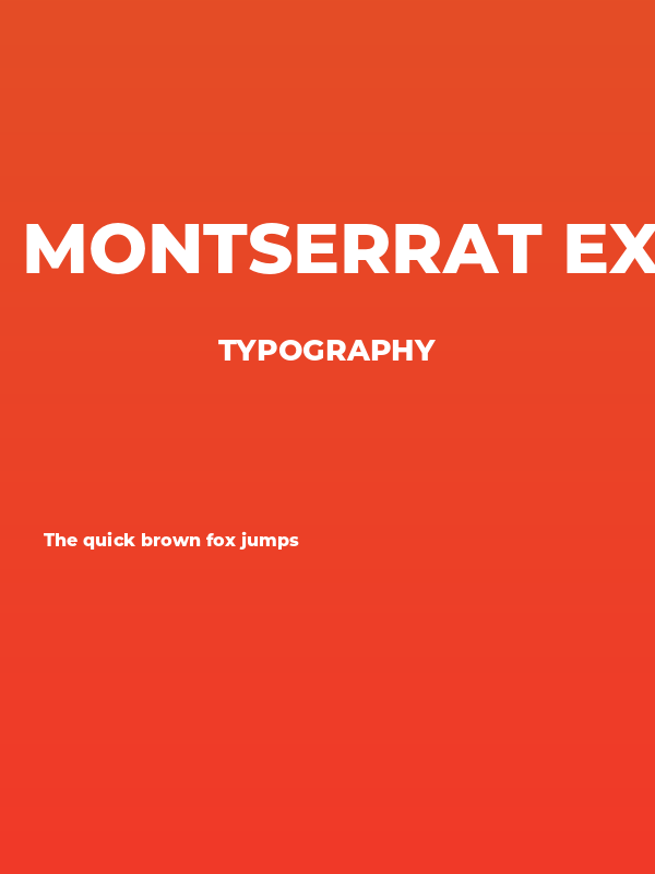 Montserrat ExtraBold Poster