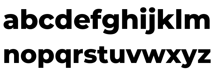 Montserrat ExtraBold Font LOWERCASE