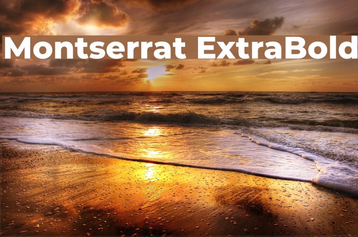 Montserrat ExtraBold Font examples