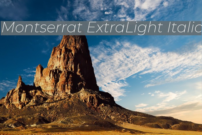Montserrat ExtraLight Italic Font examples