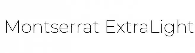 Montserrat ExtraLight  免费字体下载
