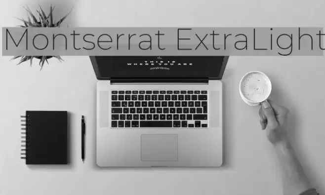 Montserrat ExtraLight Font examples