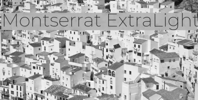 Montserrat ExtraLight Font examples