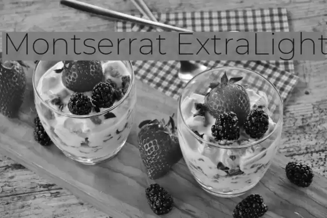 Montserrat ExtraLight Font examples