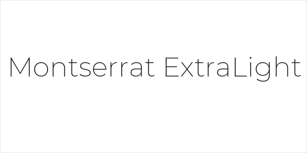 Montserrat ExtraLight Logo