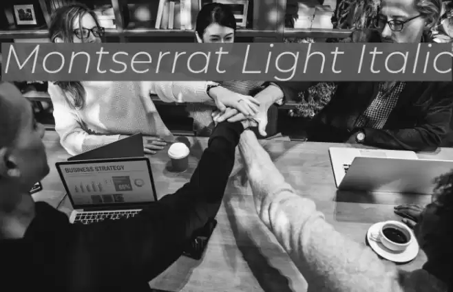 Montserrat Light Italic Font examples
