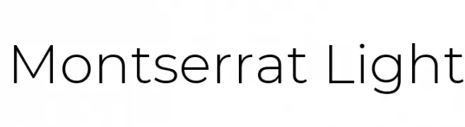 Montserrat Light  免费字体下载