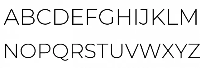 Montserrat Light Font UPPERCASE