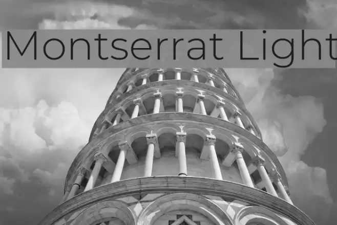 Montserrat Light Font examples