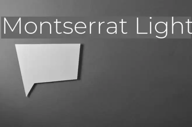 Montserrat Light Font examples