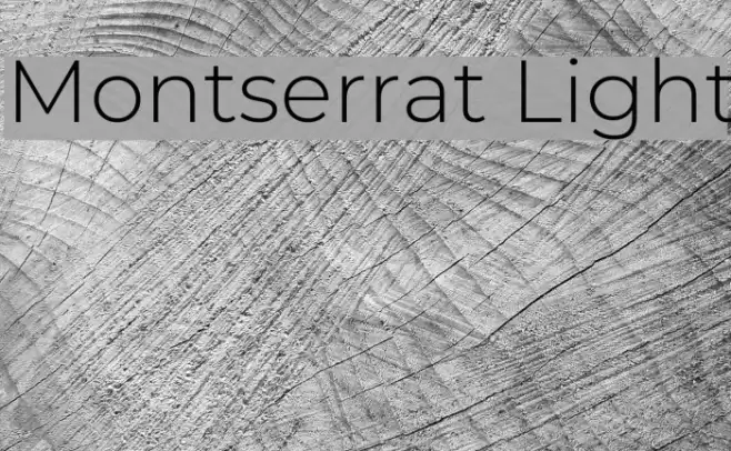 Montserrat Light Font examples