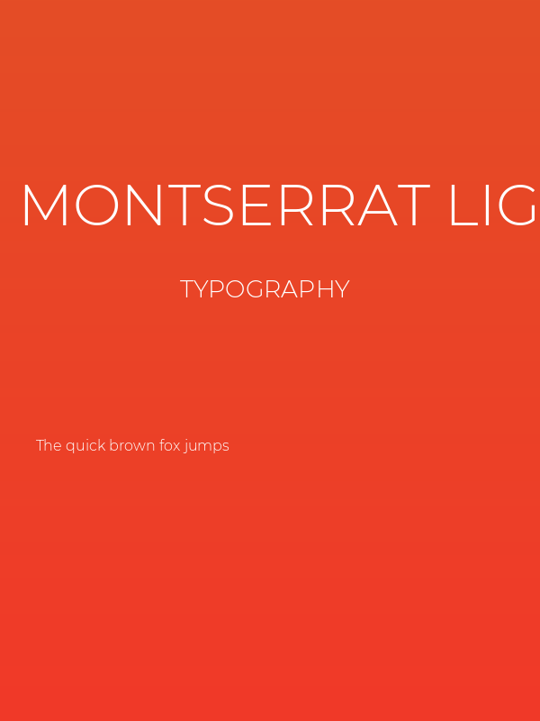 Montserrat Light Poster