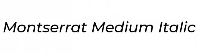 Montserrat Medium Italic  免费字体下载