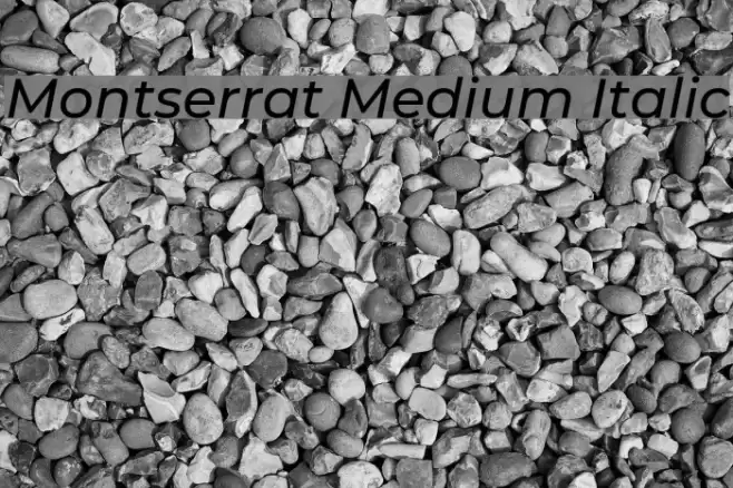 Montserrat Medium Italic Font examples