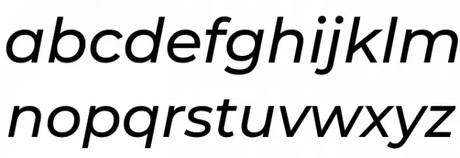 Montserrat Medium Italic Fuentes MINÚSCULAS