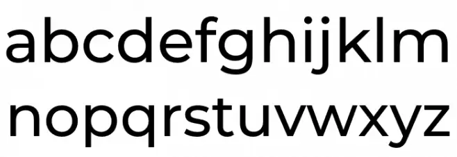 Montserrat Medium फ़ॉन्ट लोअरकेस