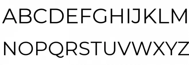 Montserrat Regular Font Litere mari