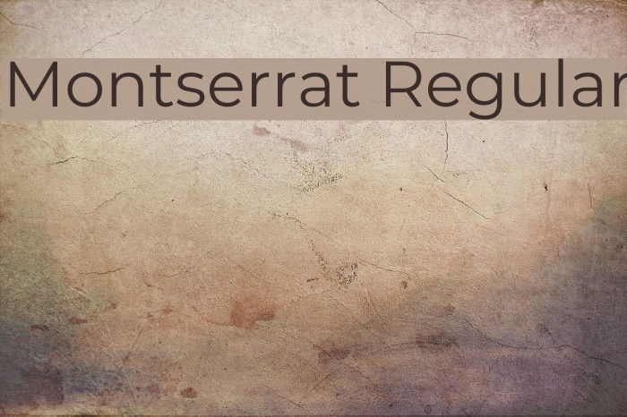 Montserrat Regular Font examples