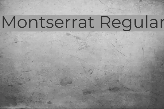 Montserrat Regular Schriftart examples